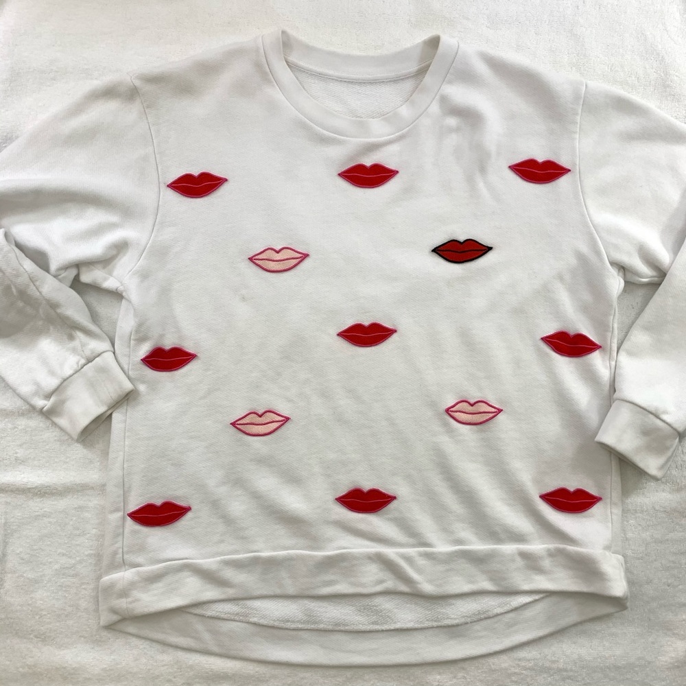 Stella McCartney Lip Sweatshirt, White